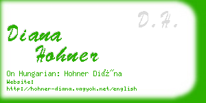 diana hohner business card